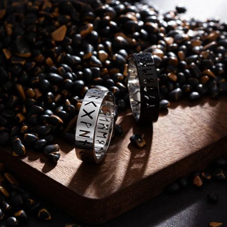 Перстень Одіна з рунами вікінгів кільце із руни скандинавською символікою чоловічий 3 кольори Перстень Одіна з рунами вікінгів кільце із руни скандинавською символікою чоловічий 3 кольори