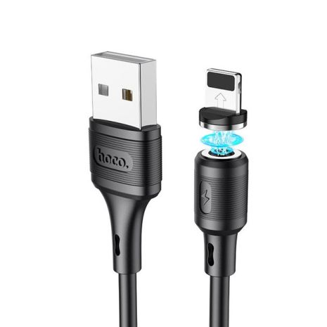 USB Кабель HOCO X52 магнітний USB - Lightning (1М) черный