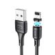 USB Кабель HOCO X52 магнітний USB - Lightning (1М) черный