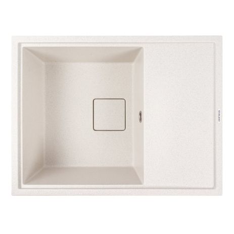 Белая кухонная гранитная мойка 6550 ESTERIS VALESO с крапинками