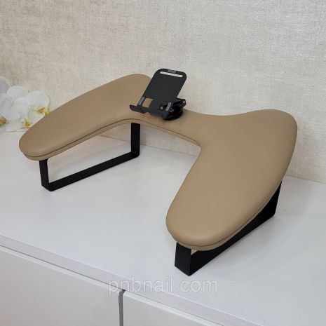 Підставка під руки ( підлокітник ) з тимачем для телефону, карамельний беж