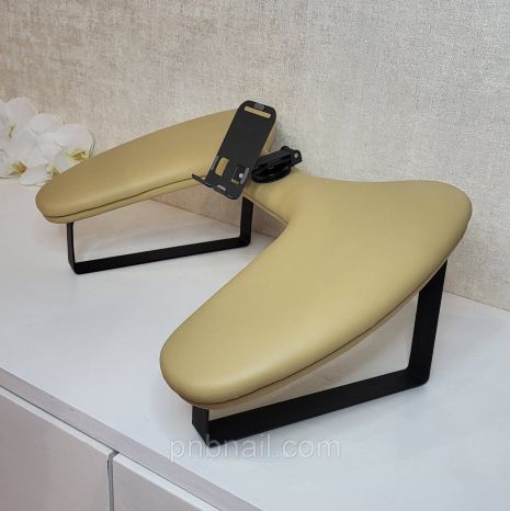 Підставка під руки ( підлокітник ) з тимачем для телефону, світлий беж