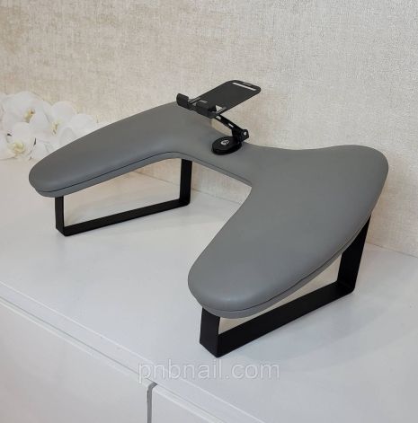 Підставка під руки ( підлокітник ) з тимачем для телефону, сірий