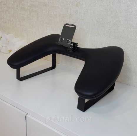 Підставка під руки ( підлокітник ) з тимачем для телефону, чорний