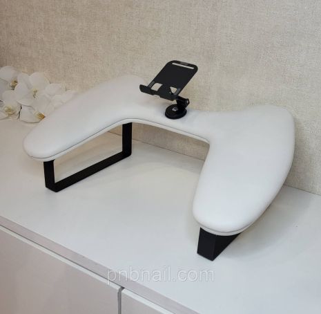 Підставка під руки ( підлокітник ) з тимачем для телефону, білий