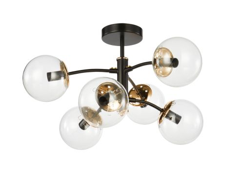 INTEREES Декоративна люстра IS 70275-3+3 BK+FG