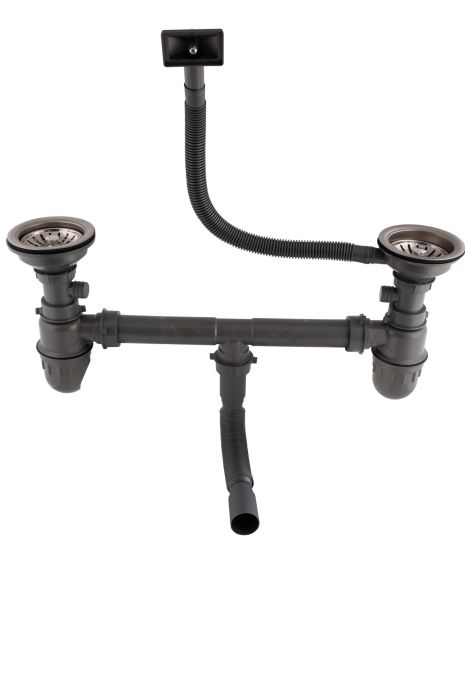 Двойной евросифон для нержавеющих моек Двойной евросифон для нержавеющих моек