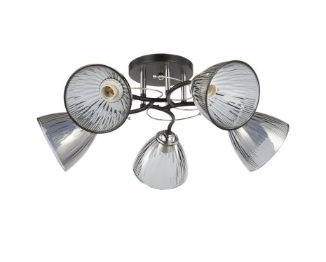 Декоративна люстра INTEREES IS 6223-5 BK+CR