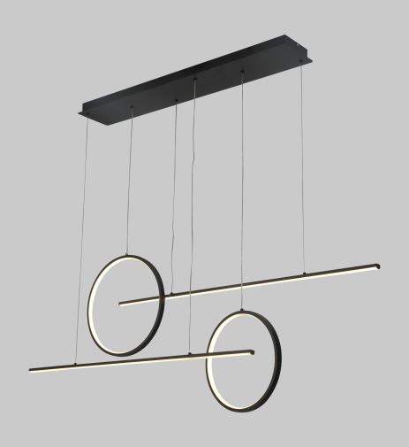 Люстра світлодіодна підвісна INTEREES IS LCD3093 BK