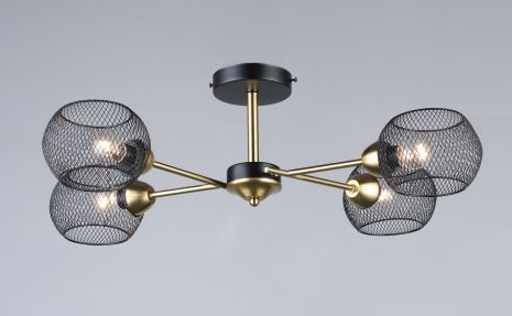 Лофт люстра B N6565/4 BK+COP