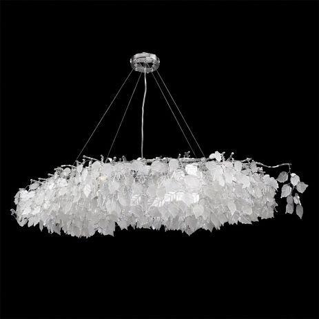 Хромированная подвесная люстра WM-7016 L1200-G9*12-108 Хромированная подвесная люстра WM-7016 L1200-G9*12-108