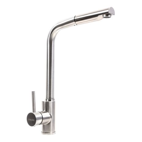 Кухонный смеситель с выдвижной воронкой VALESO Q411B, нержавейка