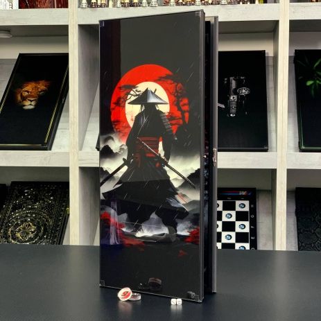 Настольная игра нарды "Самурай" из стекла 61×27×5 см Настольная игра нарды "Самурай" из стекла 61×27×5 см
