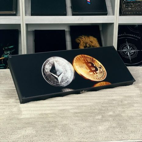 Нарди зі скла Ethereum ефір 61×27×5 см