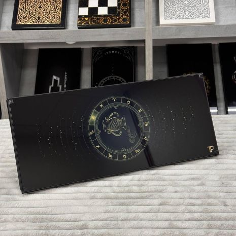 Нарды из стекла Водолей знак зодиака 61×27×5см