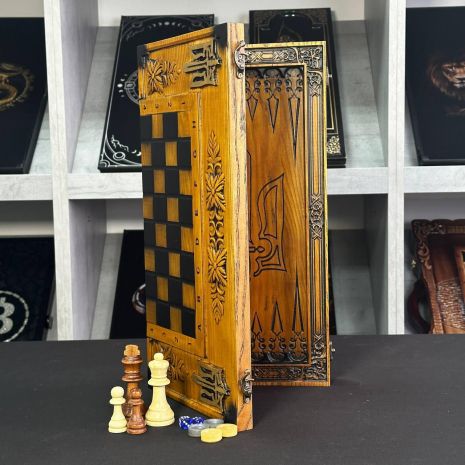 Шахматы деревянные патриотические 48×23×3см