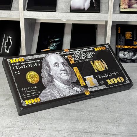 Нарди скляні у поєднанні з деревом Долар 60×30×6см