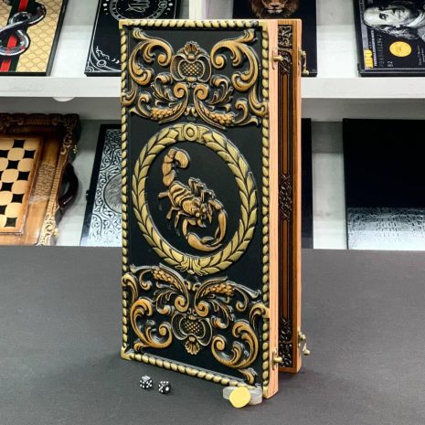 Нарди дерев'яні ручної роботи Скорпіон 46×23см Нарди дерев'яні ручної роботи Скорпіон 46×23см