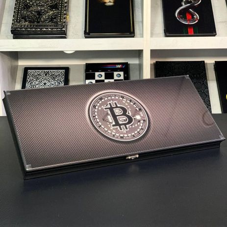 Нарды стеклянные БИТКОИН 61×27×5см Нарды стеклянные БИТКОИН 61×27×5см