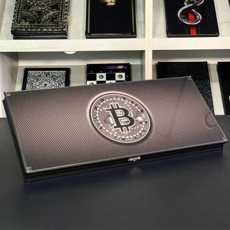 Нарды стеклянные БИТКОИН 61×27×5см