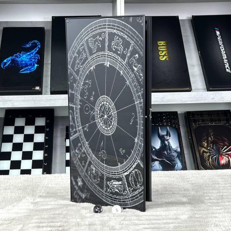 Нарди скляні Близнюки знак зодіаку 61×27×5см