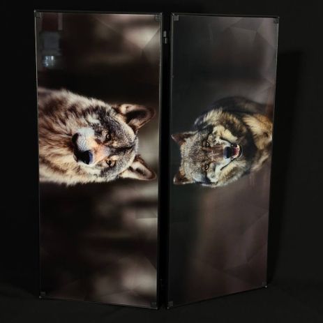 Нарды из стекла длинные и короткие нарды Волк 61×27×5 см