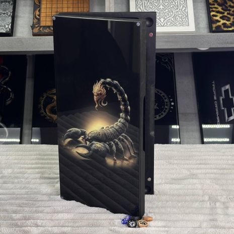 Нарди скляніз деревом 50х25см Скорпіон