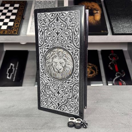 Нарди з чорного каменю – елітна гра для справжніх поціновувачів 37х18,5см