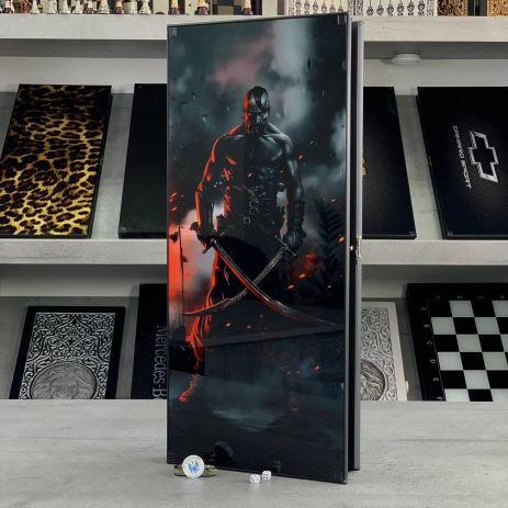 Нарди зі скла 61×27×5 см Козак Характерник Нарди зі скла 61×27×5 см Козак Характерник