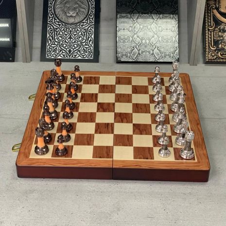 Шахматы деревянные 44,5×22см с акриловыми фигурами Шахматы деревянные 44,5×22см с акриловыми фигурами