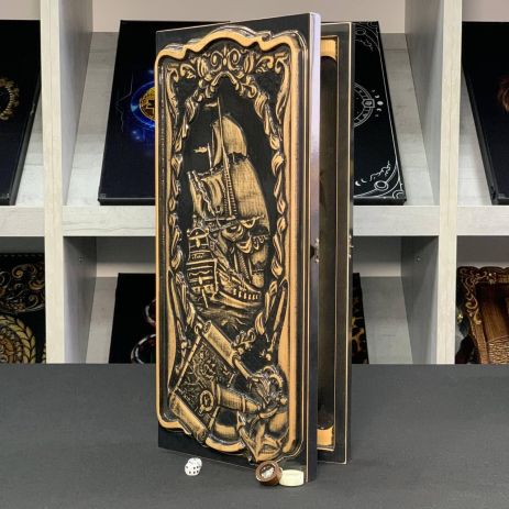 Деревянные нарды ручной работы Корабль 50×23см Деревянные нарды ручной работы Корабль 50×23см