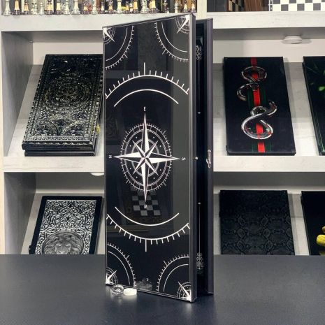 Скляні нарди "Роза Вітрів" 61×27×5 см для справжнього чоловіка Скляні нарди "Роза Вітрів" 61×27×5 см для справжнього чоловіка