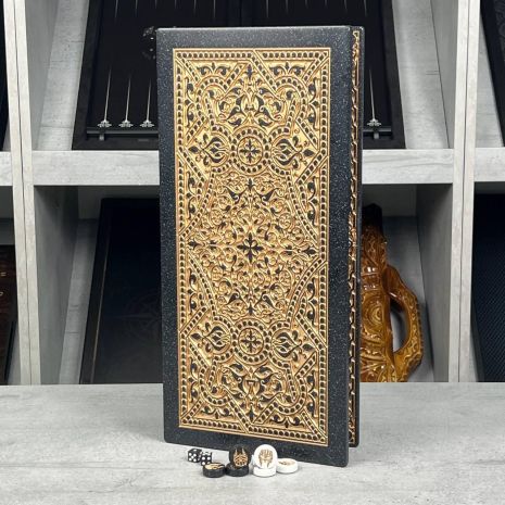 Класичні нарди з каменю 47х23см з персоналізацією