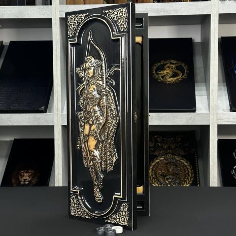 Нарды деревянные ручной рооты Лучница 60×23см