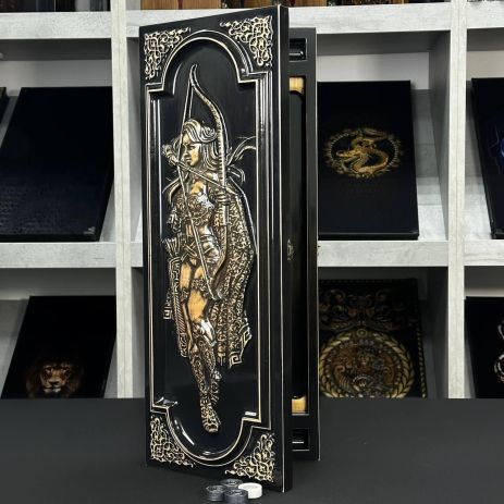 Нарды деревянные ручной рооты Лучница 60×23см