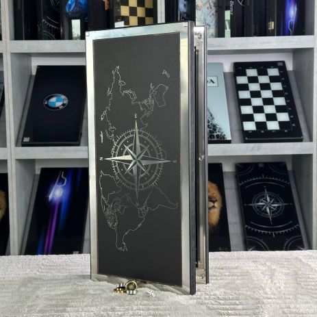Нарды из металла 64×30×5см Карта мира Нарды из металла 64×30×5см Карта мира