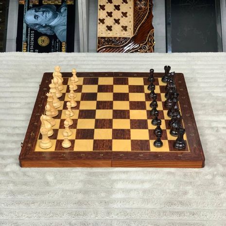 Турнірні шахи Grossmeister 48х24см фігури з обтяжувачами Турнірні шахи Grossmeister 48х24см фігури з обтяжувачами