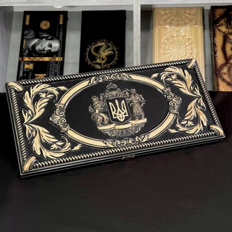 Нарди дерев'яні Герб 60×28см нарди довгі та нарди кокроткі