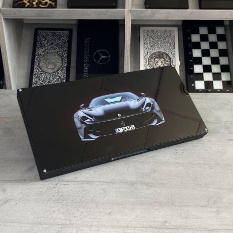 Нарди скляні 50х25см з фото автомобіля