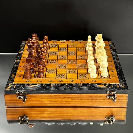 Дерев'яні шахи 33×33см гросмейстер