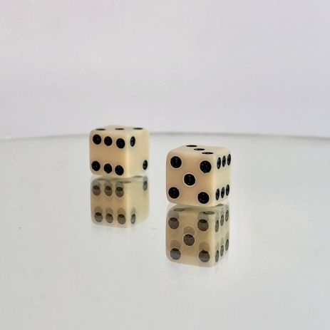 Игральные кости для настольных игр (бильярдный шар), 9 мм, 2 шт