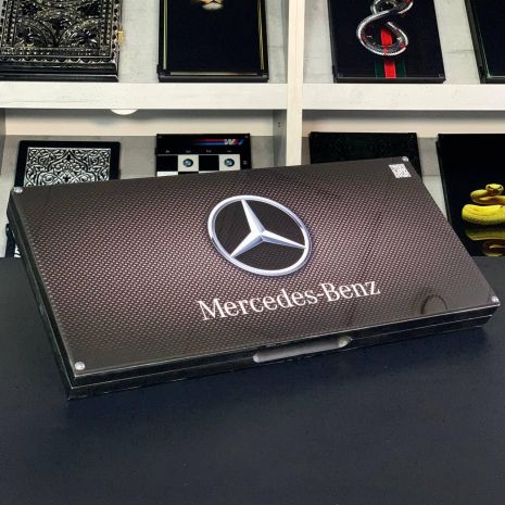 Нарды стеклянные с деревом MERCEDES-BENZ 60х30см мужской аксессуар