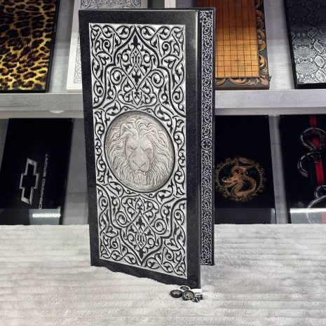 Елітні нарди з чорного каменю 58х28см