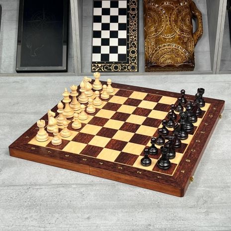 Шахи дерев'яні турнірні 53х26см обтяжені фігури