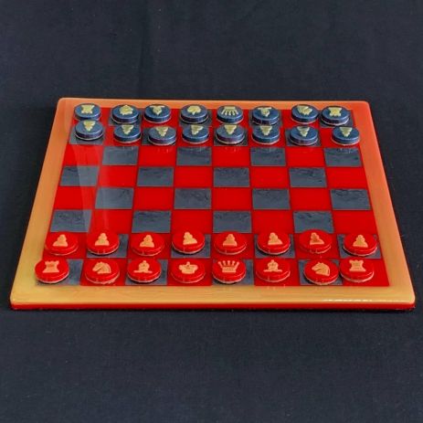 Шахматная доска из эпоксидной смолы 27×27см