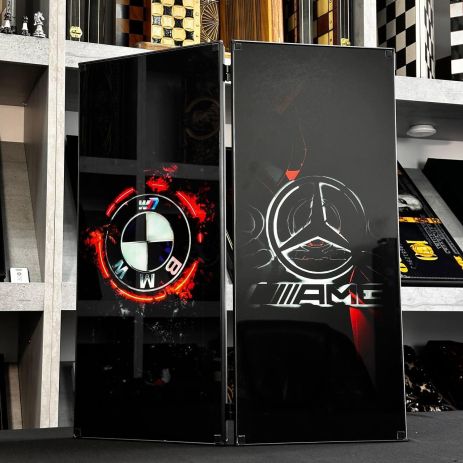 Нарды из стекла BMW/MERCEDES-BENZ 61×27×5см