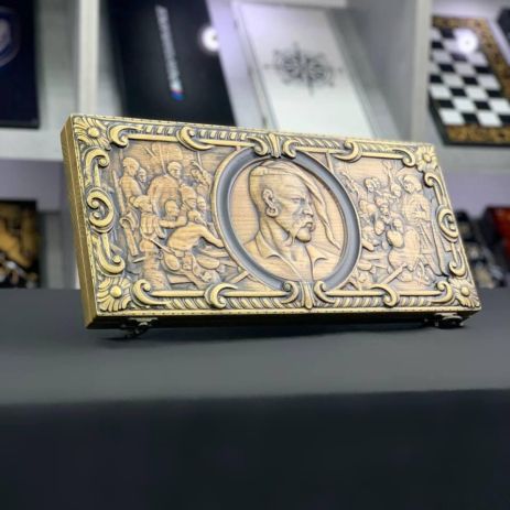 Нарди деревя'ні ручної роботи Козак 48×23 см патріотичні