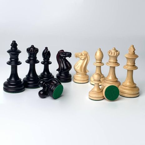 Шахові фігури дерев'яні обтяжені (граб) фігури для шахів за стандартами ФІДЕ середні Шахові фігури дерев'яні обтяжені (граб) фігури для шахів за стандартами ФІДЕ середні