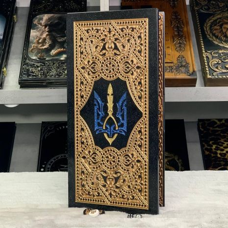 Нарды из камня Трезубец 47×23×2см патриотические Нарды из камня Трезубец 47×23×2см патриотические