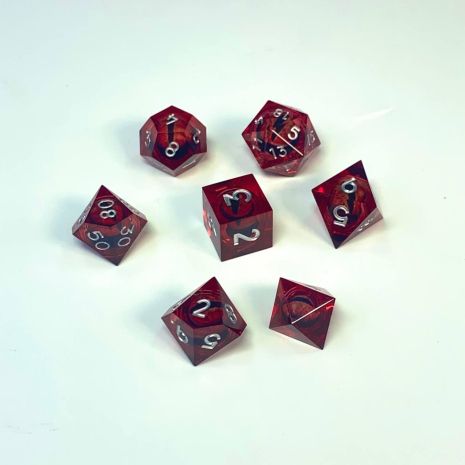 Набір кубиків DnD "Око дракона" 7шт червоні